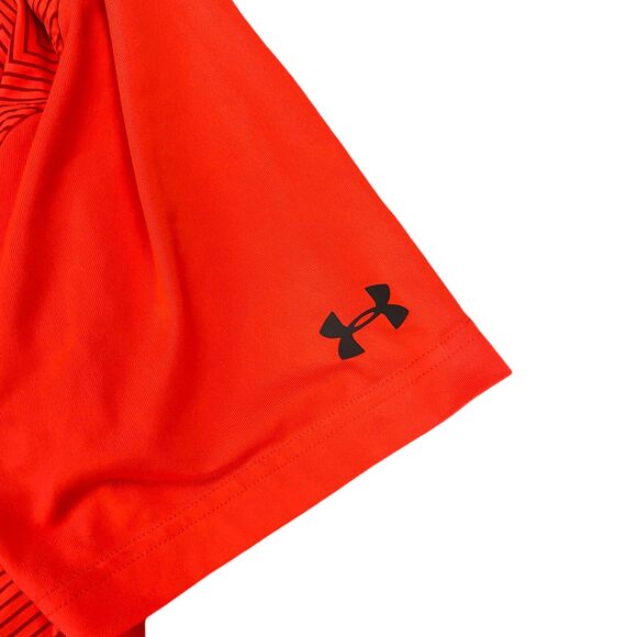 Under Armour Loose Heatgear Mens Large Red Short Sleeve Golf Polo Shirt - Picture 8 of 14